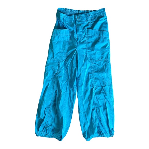 Anthropologie Maeve Clean Balloon Pants Sz 8 Bright Blue - Picture 2 of 6